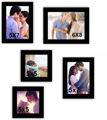 

MakeHomeHappy MDF Photo Frame(Black, 5 Photos)