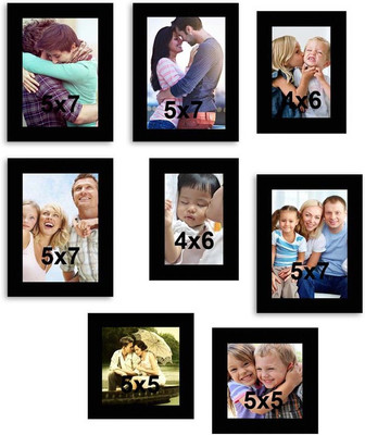 

MakeHomeHappy MDF Photo Frame(Black, 8 Photos)