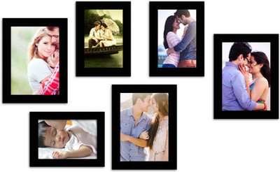 MakeHomeHappy MDF Photo Frame(Black, 6 Photos)
