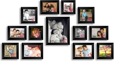 

eCraftIndia Wood Photo Frame(Black, 13 Photos)
