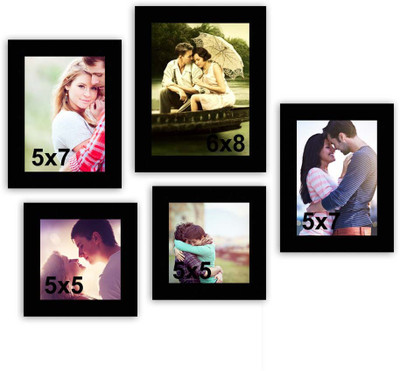 

MakeHomeHappy MDF Photo Frame(Black, 5 Photos)