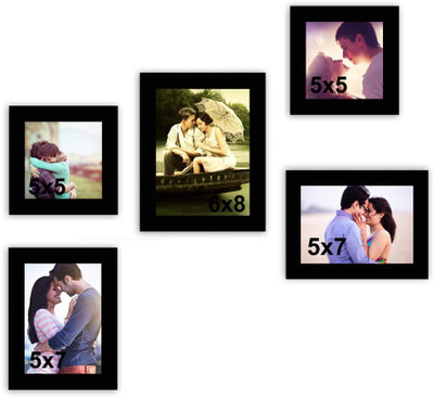 

MakeHomeHappy MDF Photo Frame(Black, 5 Photos)