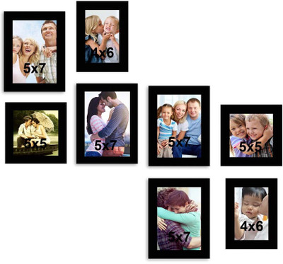 

MakeHomeHappy MDF Photo Frame(Black, 8 Photos)
