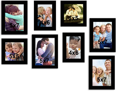 

MakeHomeHappy MDF Photo Frame(Black, 8 Photos)