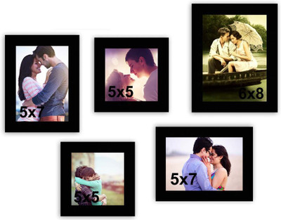 

MakeHomeHappy MDF Photo Frame(Black, 5 Photos)