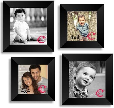 

eCraftIndia Wood Photo Frame(Black, 4 Photos)