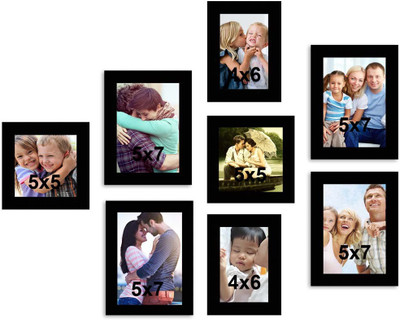 

MakeHomeHappy MDF Photo Frame(Black, 8 Photos)