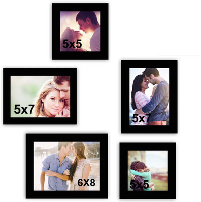 

MakeHomeHappy MDF Photo Frame(Black, 5 Photos)