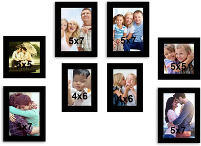 

MakeHomeHappy MDF Photo Frame(Black, 8 Photos)