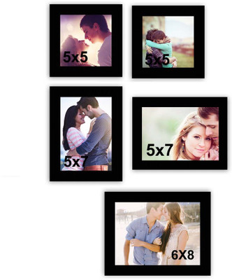 

MakeHomeHappy MDF Photo Frame(Black, 5 Photos)