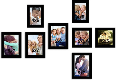 

MakeHomeHappy MDF Photo Frame(Black, 8 Photos)