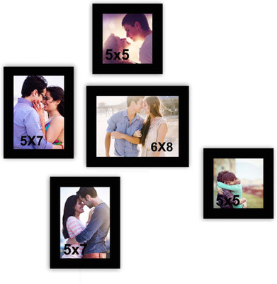 

MakeHomeHappy MDF Photo Frame(Black, 5 Photos)
