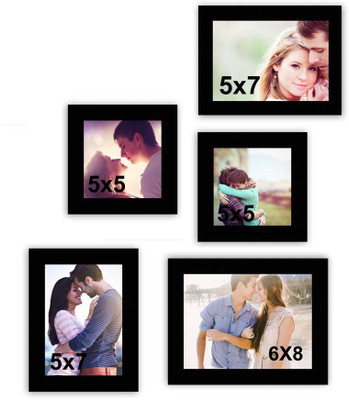 

MakeHomeHappy MDF Photo Frame(Black, 5 Photos)