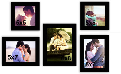 

MakeHomeHappy MDF Photo Frame(Black, 5 Photos)