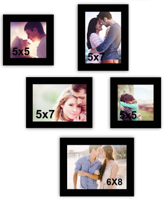 

MakeHomeHappy MDF Photo Frame(Black, 5 Photos)