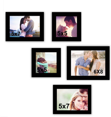 

MakeHomeHappy MDF Photo Frame(Black, 5 Photos)