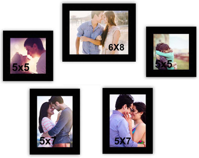 

MakeHomeHappy MDF Photo Frame(Black, 5 Photos)