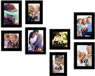

MakeHomeHappy MDF Photo Frame(Black, 8 Photos)