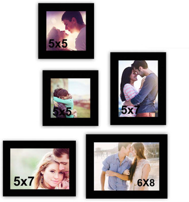 

MakeHomeHappy MDF Photo Frame(Black, 5 Photos)