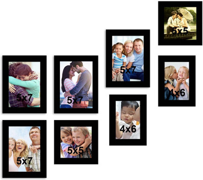 

MakeHomeHappy MDF Photo Frame(Black, 8 Photos)