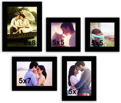 

MakeHomeHappy MDF Photo Frame(Black, 5 Photos)
