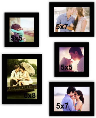 

MakeHomeHappy MDF Photo Frame(Black, 5 Photos)
