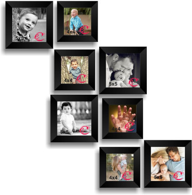 

eCraftIndia Wood Photo Frame(Black, 8 Photos)