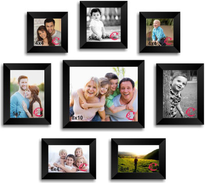 

eCraftIndia Wood Photo Frame(Black, 8 Photos)