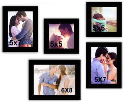 

MakeHomeHappy MDF Photo Frame(Black, 5 Photos)