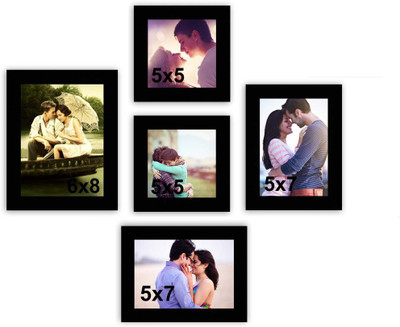 

MakeHomeHappy MDF Photo Frame(Black, 5 Photos)