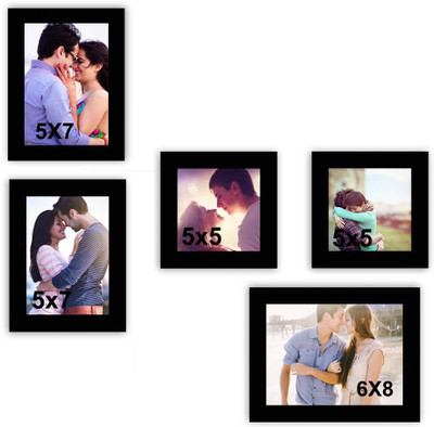 

MakeHomeHappy MDF Photo Frame(Black, 5 Photos)