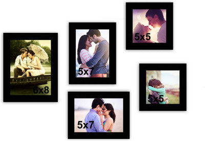 

MakeHomeHappy MDF Photo Frame(Black, 5 Photos)