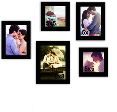 

MakeHomeHappy MDF Photo Frame(Black, 5 Photos)