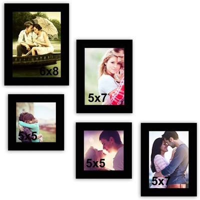 

MakeHomeHappy MDF Photo Frame(Black, 5 Photos)