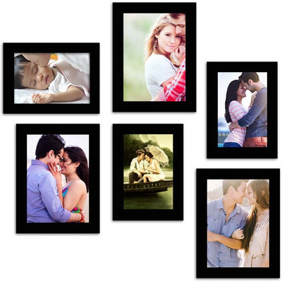 

MakeHomeHappy MDF Photo Frame(Black, 6 Photos)