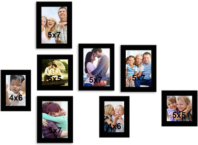 

MakeHomeHappy MDF Photo Frame(Black, 8 Photos)