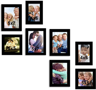 

MakeHomeHappy MDF Photo Frame(Black, 8 Photos)
