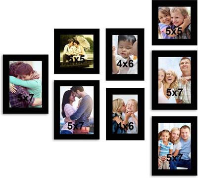 

MakeHomeHappy MDF Photo Frame(Black, 8 Photos)
