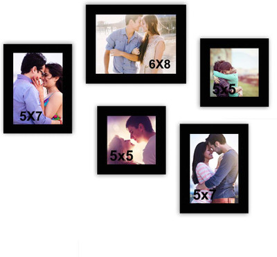 

MakeHomeHappy MDF Photo Frame(Black, 5 Photos)