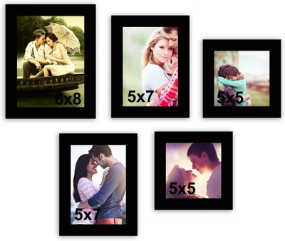 

MakeHomeHappy MDF Photo Frame(Black, 5 Photos)