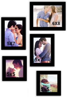 

MakeHomeHappy MDF Photo Frame(Black, 5 Photos)