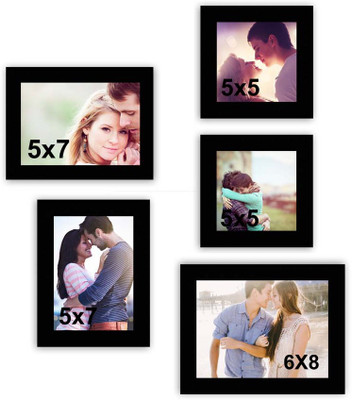 

MakeHomeHappy MDF Photo Frame(Black, 5 Photos)