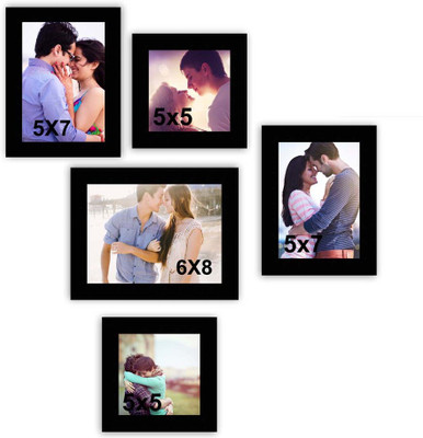 

MakeHomeHappy MDF Photo Frame(Black, 5 Photos)