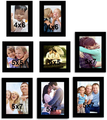 

MakeHomeHappy MDF Photo Frame(Black, 8 Photos)