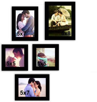

MakeHomeHappy MDF Photo Frame(Black, 5 Photos)