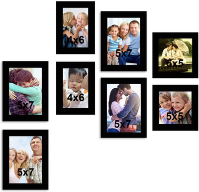 

MakeHomeHappy MDF Photo Frame(Black, 8 Photos)