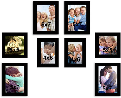 

MakeHomeHappy MDF Photo Frame(Black, 8 Photos)