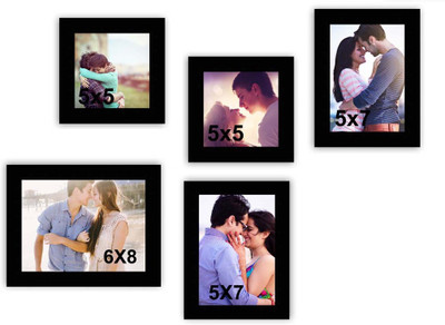 

MakeHomeHappy MDF Photo Frame(Black, 5 Photos)