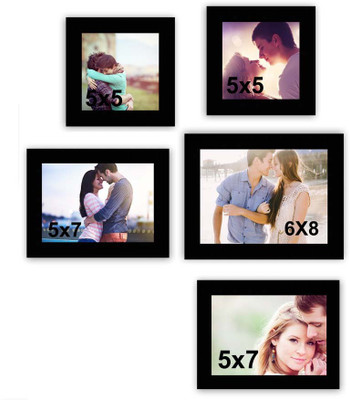 

MakeHomeHappy MDF Photo Frame(Black, 5 Photos)