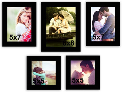 

MakeHomeHappy MDF Photo Frame(Black, 5 Photos)